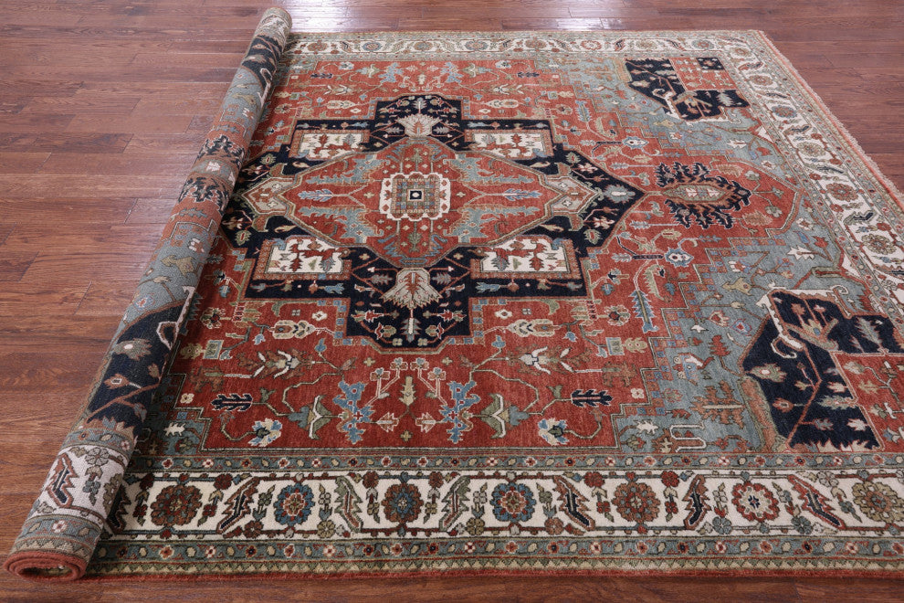 Hand Knotted Persian Fine Serapi Wool Rug 8' 0" X 10' 0" - Q16032