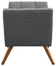Response Upholstered Fabric Ottoman, Gray