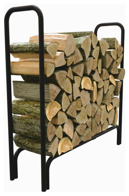 Panacea Deluxe Outdoor Log Rack, 4', Black