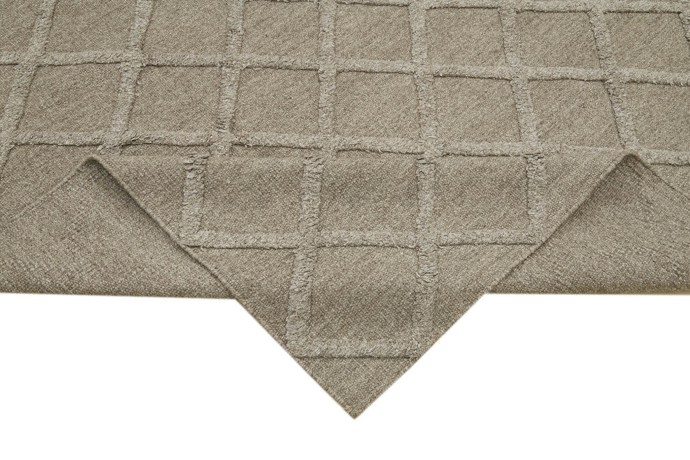 Rug N Carpet - Handwoven Modern Design 9' 0'' x 12' 0'' Wool Flatweave Kilim Rug