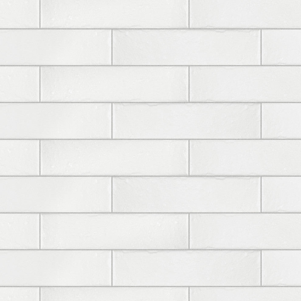 Brooklin Brick Cotto Porcelain Floor and Wall Tile, White