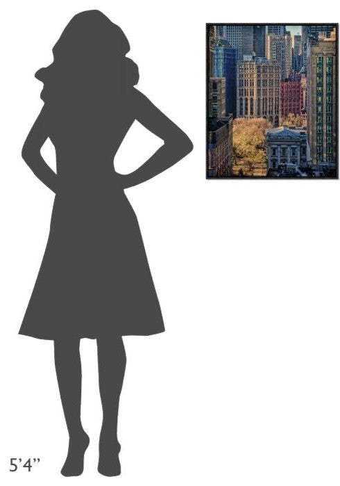 "City Life" Framed Canvas Giclee by Liyun Yu, 19x23"