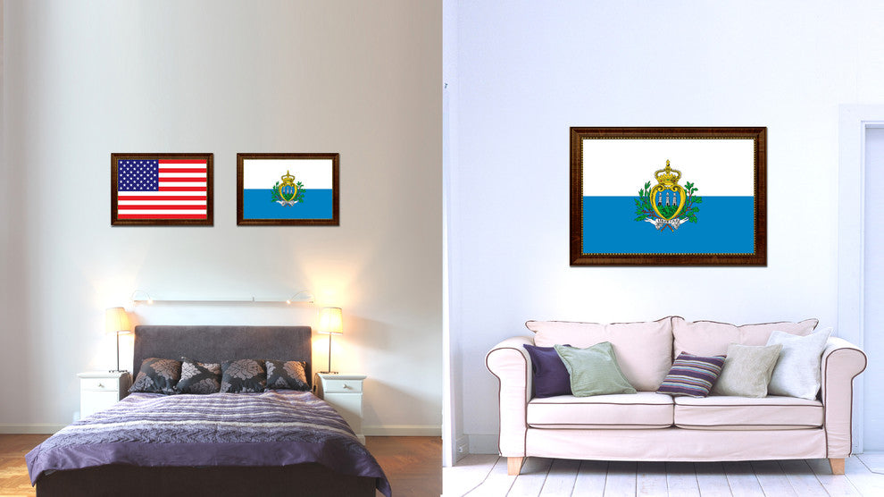 San Marino Country Flag Canvas Print, 27"x39"