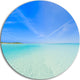 Tropical Beach In Cayo Largo Island, Seascape Disc Metal Wall Art, 11"