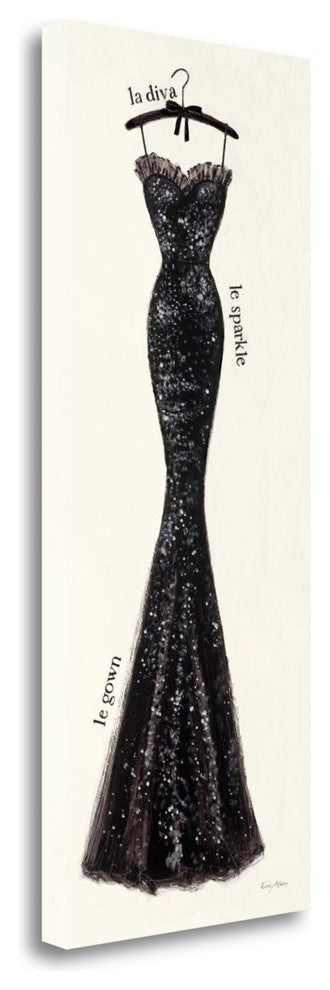 "Couture Noir Original IV" By Emily Adams, Giclee Print on Gallery Wrap Canvas