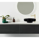 Natural Stone Toros Black Marble Above Counter Vessel Sink Polished (D)16" (H)6"