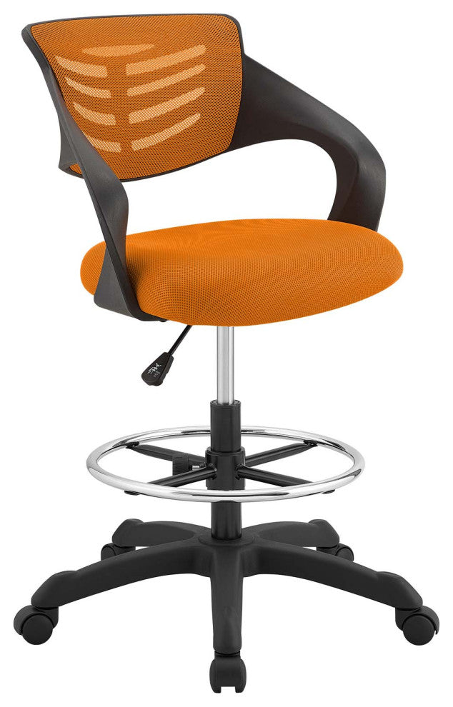 Thrive Mesh Drafting Chair, Orange