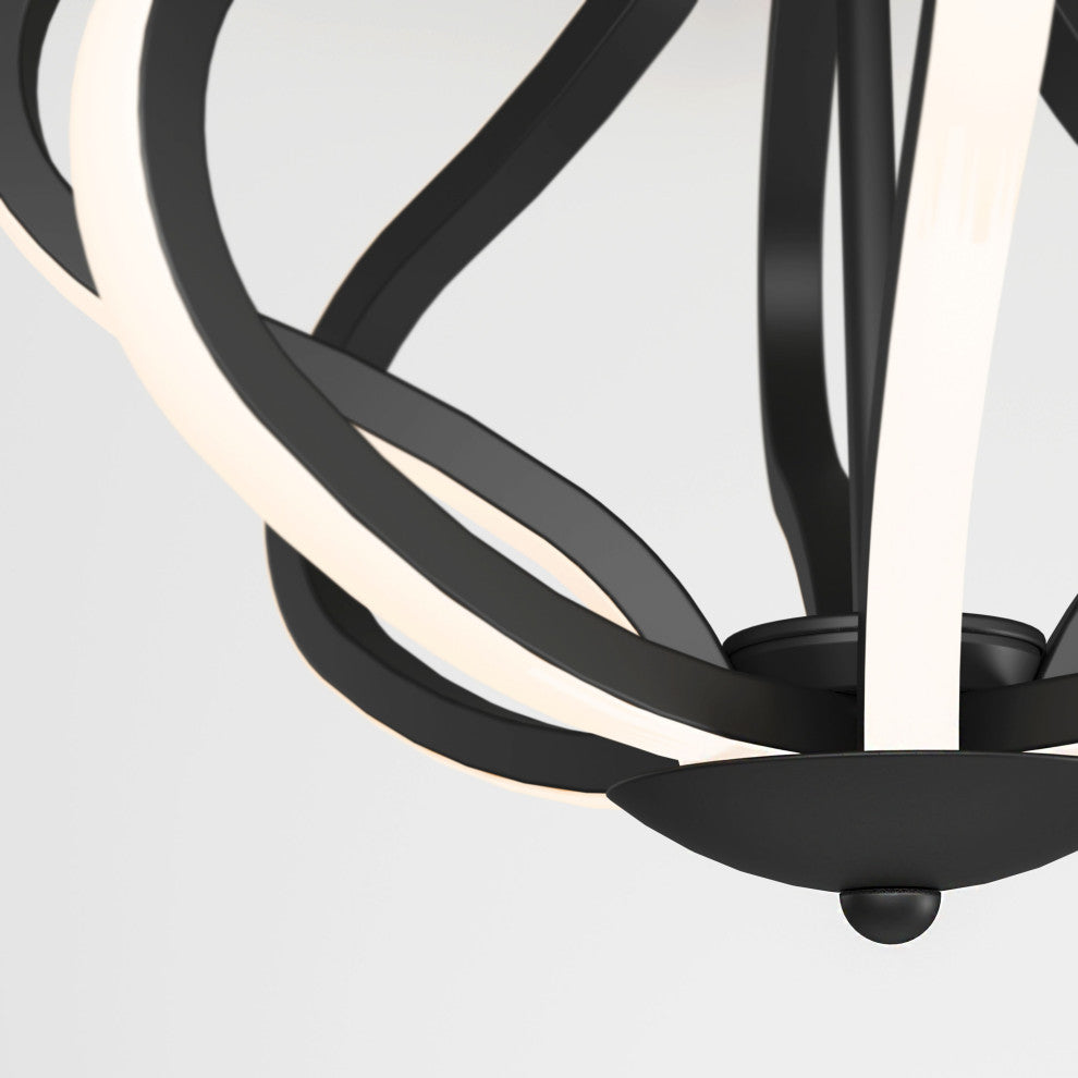 Artika Meridian Ceiling Flushmount Light, Black