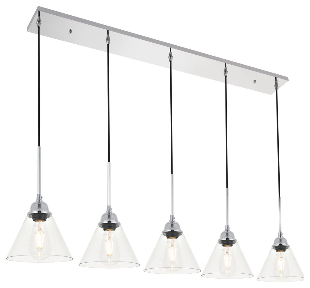 Chrome Finish 5-Light Pendant