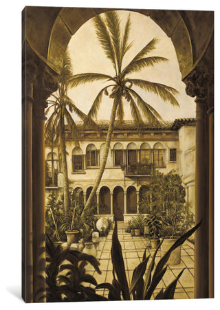 "View To The Courtyard" by David Parks, Canvas Print, 18"x12"