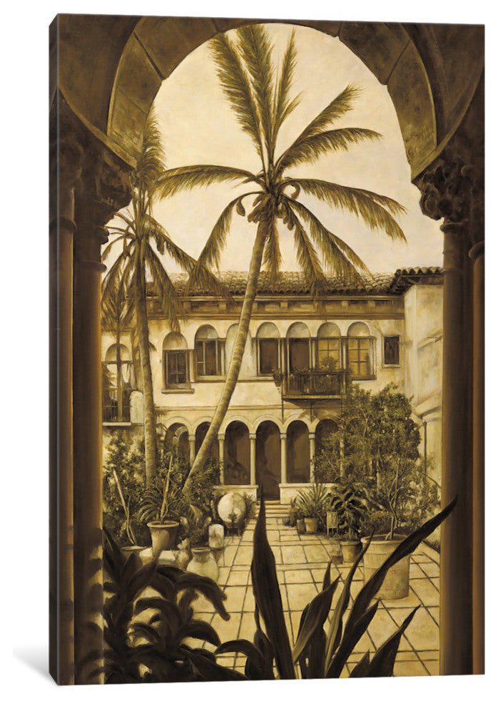 "View To The Courtyard" by David Parks, Canvas Print, 18"x12"
