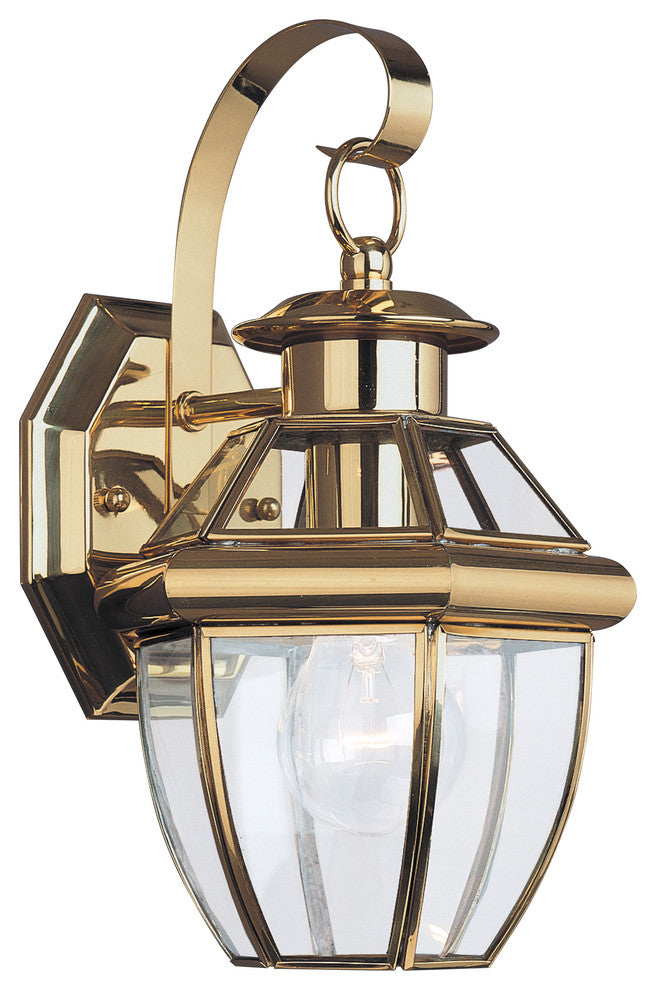 Generation Lighting Lighting 1-Light Outdoor Lantern, Polished Brass