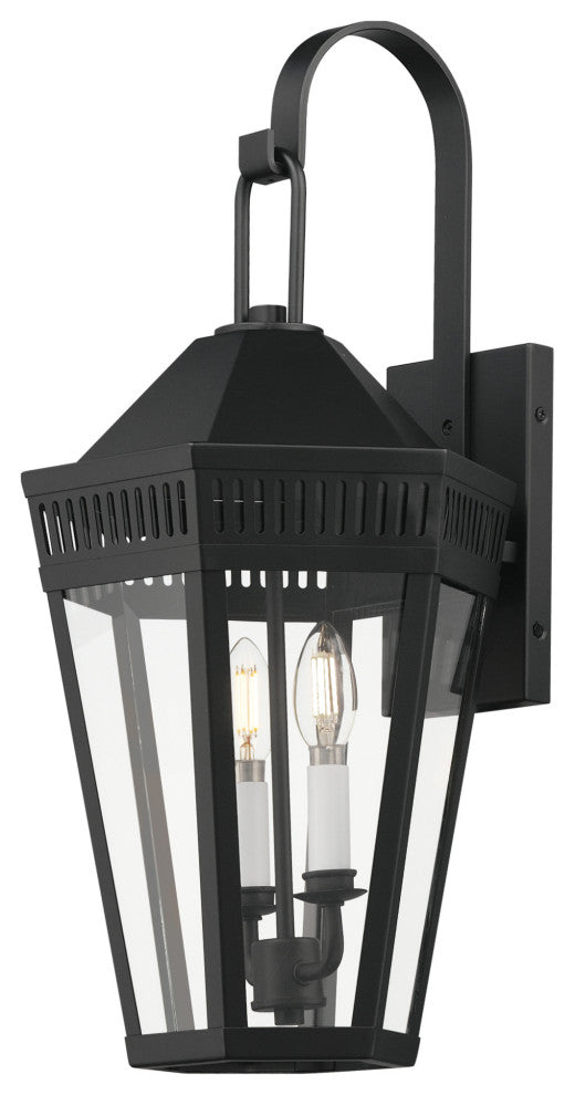 Maxim 30594CL Oxford 2 Light 23" Tall Outdoor Wall Sconce - Black