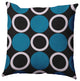 Mod Circles Indoor/Outdoor Throw Pillow, Unreal Teal, 18"x18"