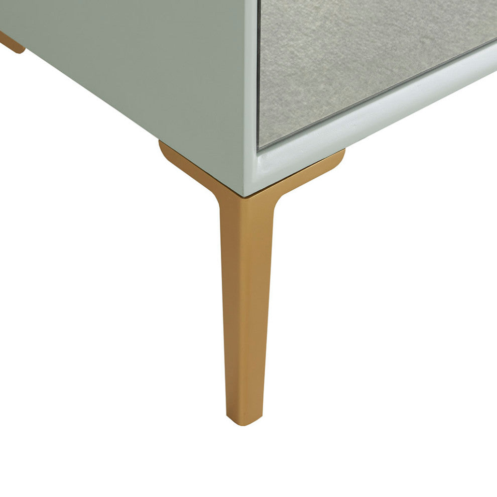 Madison Park Distressed Mirror Doors Accent Storage Cabinet