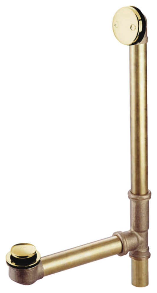 Kingston Brass 16" Bathtub Waste and Overflow Drain, Polished Brass