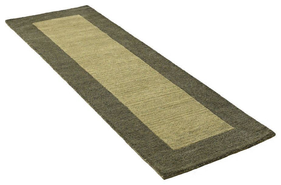 HAND TUFTED WOOL ECO-FRIENDLY AREA RUGS-Green Color, Contemporary Design