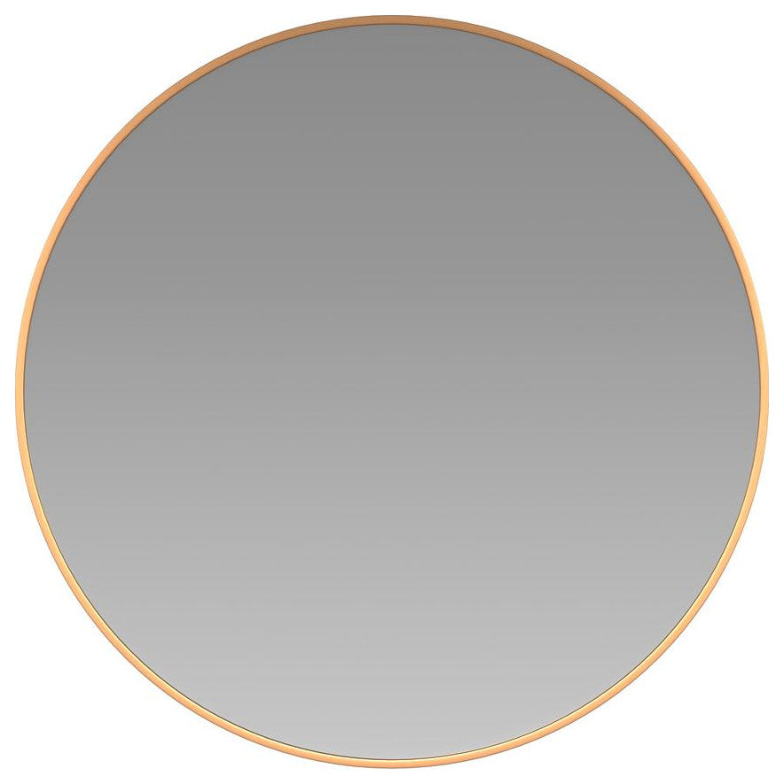 Julianne Large Accent Mirror Metal Framed Wall Mirror, Gold, 24"