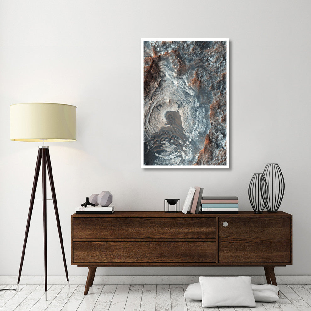"Mars HiRISE  -  Surface Layers and Dark Dunes" Paper Print by NASA, 34"x50"