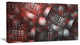 Crystal Cell Red Steel Texture, Abstract Canvas Art Print, 32x16