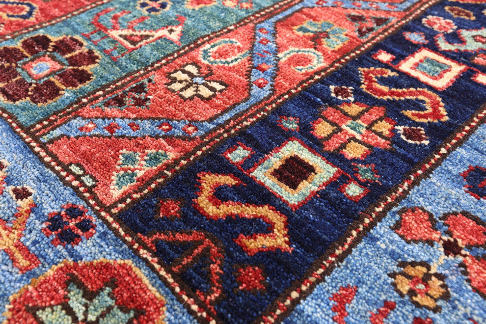 5' 2" X 7' 8" Hand-Knotted Shall Persian Gabbeh Wool Rug Q5002