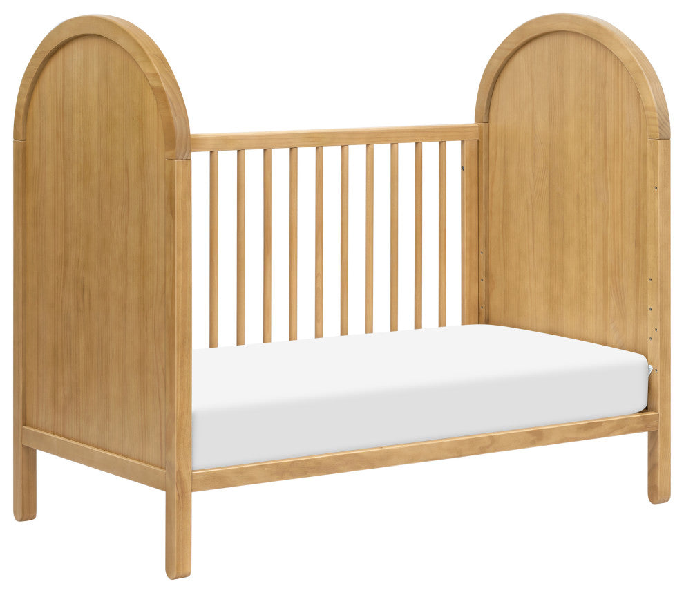 Bondi Cane 3-in-1 Convertible Crib with Toddler Bed Conversion Kit, Honey, Wood