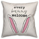 Every Bunny Welcome 16x16 Throw Pillow Cover