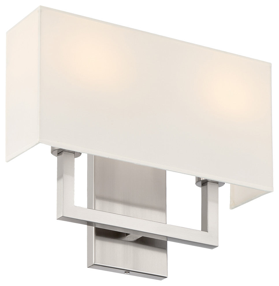 Access Mid Town 2-Light LED Wall Sconce Brushed Steel