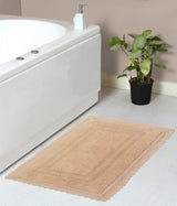 Opulent Reversible 100% Cotton Bath Rug Set, 21x34 Rectangle, Linen
