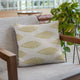 Plutus Green Beige Large Leafs Floral Luxury Throw Pillow, 22"x22"