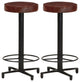 Vidaxl Bar Stools 2-Piece 26" Real Leather