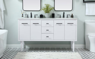 Home Living 22" Midcentury Modern White-Light Bathroom Vanity
