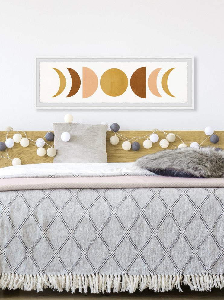 "Lunar Cycle" Framed Painting Print, 45x15