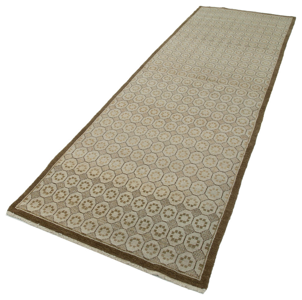 Rug N Carpet - Handwoven Oriental 3' 2" x 10' 2" Runner Oushak Area Rug