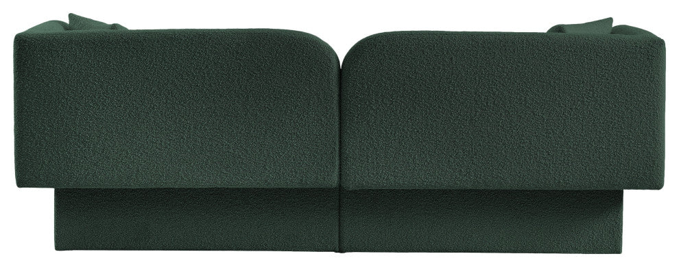 Marcel Boucle Fabric Upholstered Sofa, Green