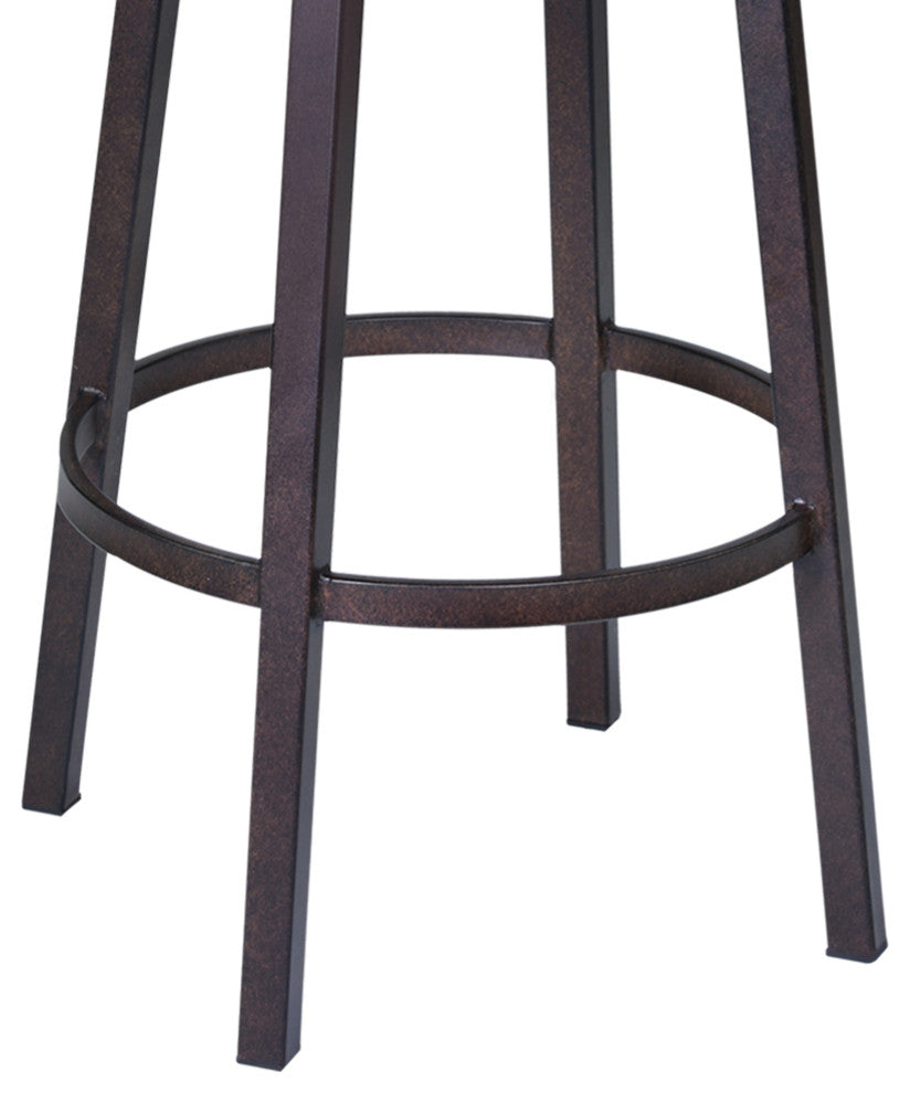 Fargo 30" Barstool, Auburn Bay finish With Brown Pu upholstery
