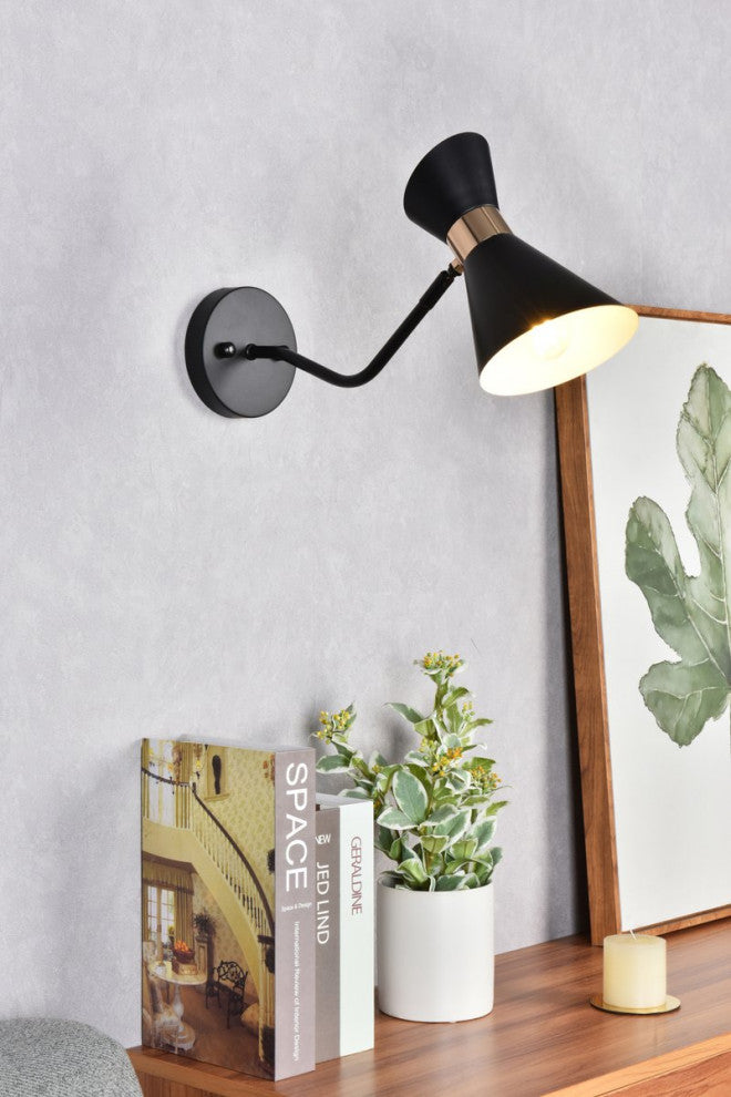 Harriet 5" Black Wall Sconce