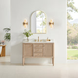 Blaise Bathroom Vanity, Light  Oak, 48" Single, No Mirror