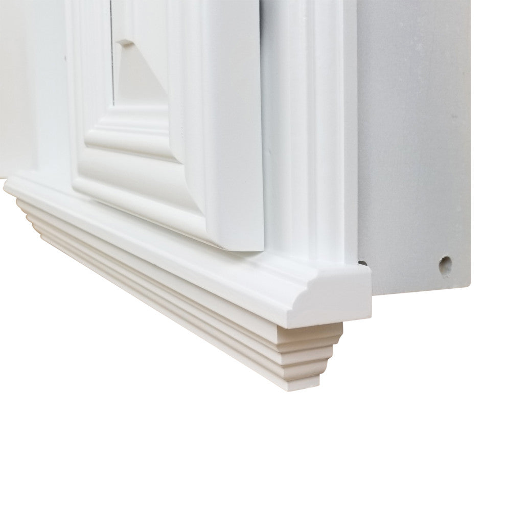 Hyacinth Wood Recessed Double Toilet Paper Holder With Cabinet 14x16.25, White Enamel