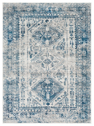 Monte Carlo Updated Traditional Sky Blue, Light Gray Area Rug, 7'10"x10'3"