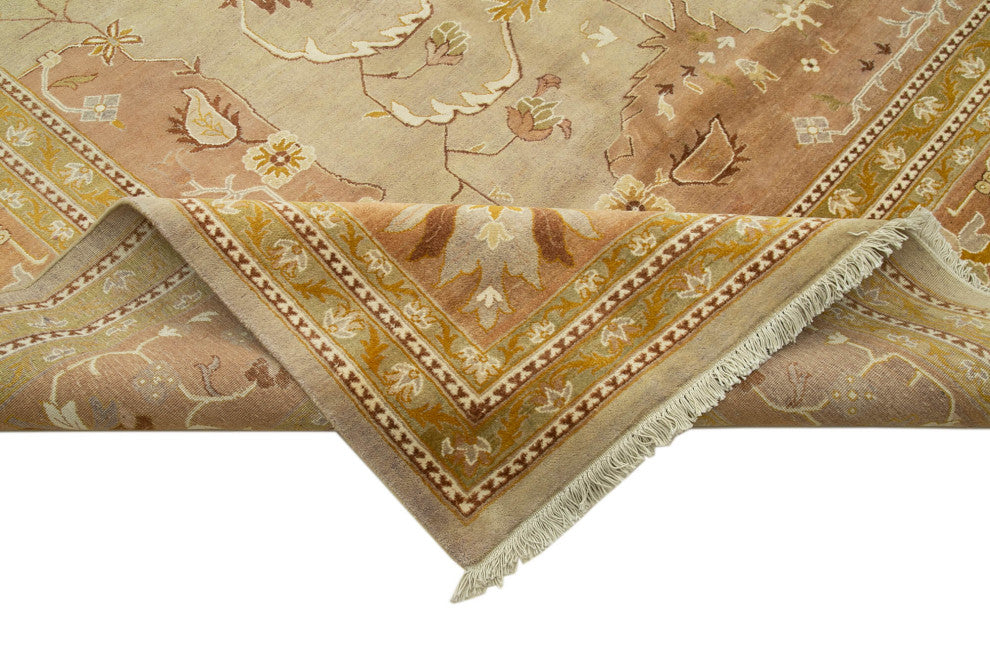 Rug N Carpet - Handmade Oriental 12' 2" x 17' 4" Oversize Oushak Area Rug