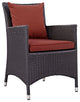 Convene Dining Outdoor Patio Armchair Espresso Curant