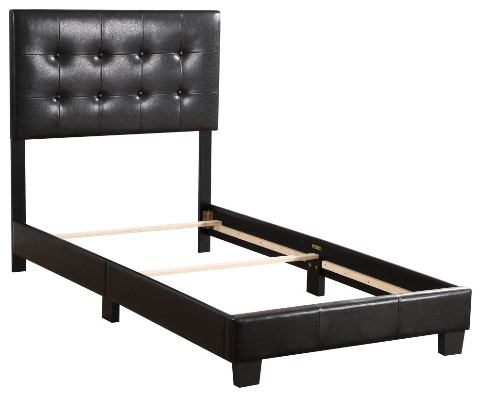 Caldwell Bed, Black, Twin