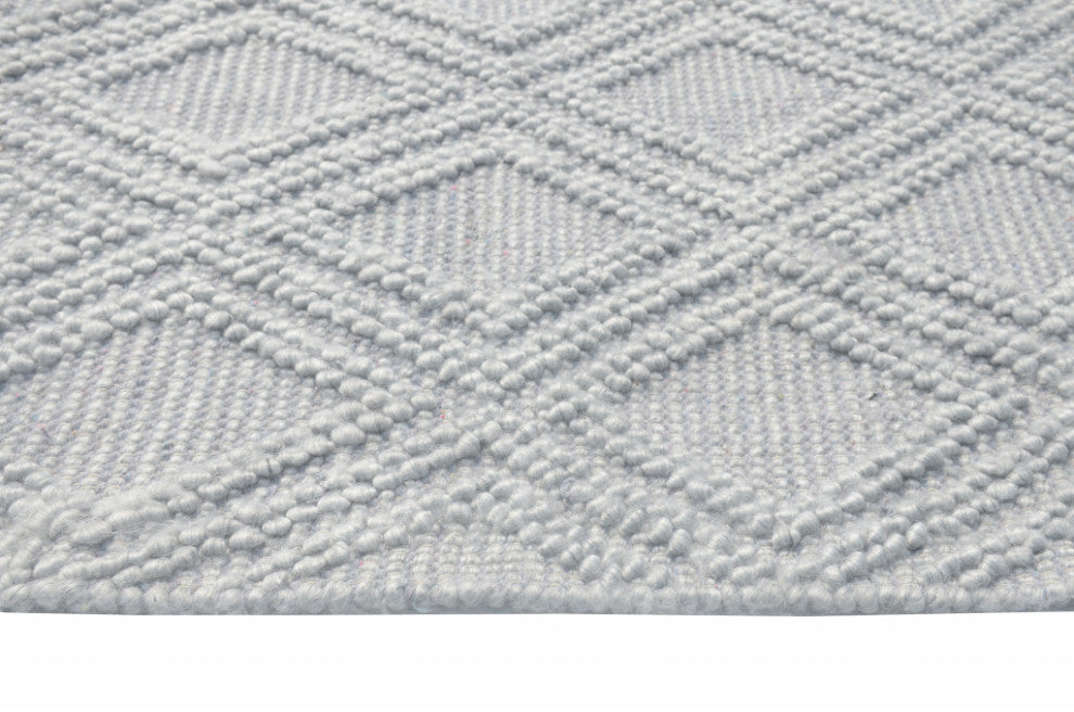 8"x11" Gray Diamond Lattice Modern Area Rug