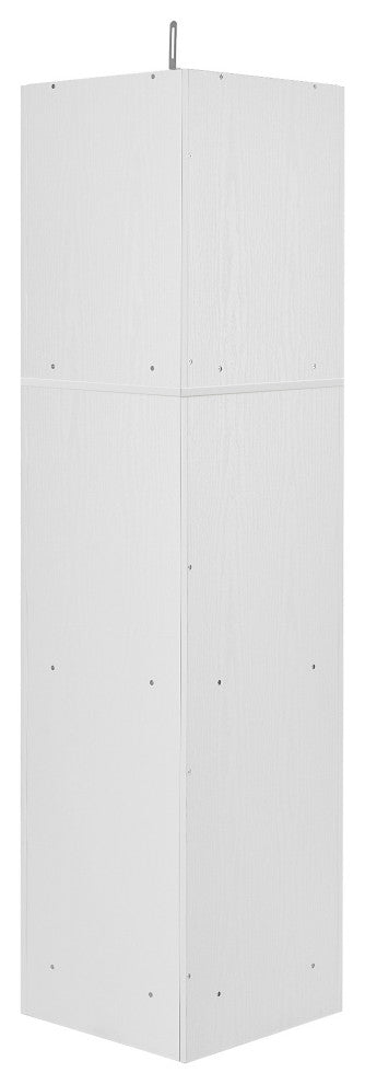 TATEUS Tall Bathroom Corner Cabinet, Freestanding Storage Cabinet With Doors, White