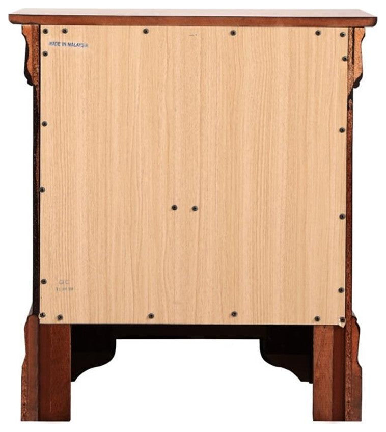 Glory Furniture Louis Phillipe 2 Drawer Nightstand in Cherry