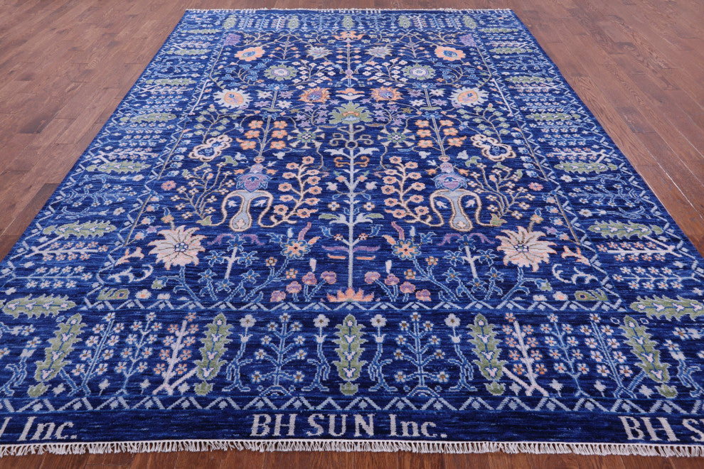 Handmade Signed Turkish Oushak Wool Rug 9' 3" X 11' 9" - Q13585