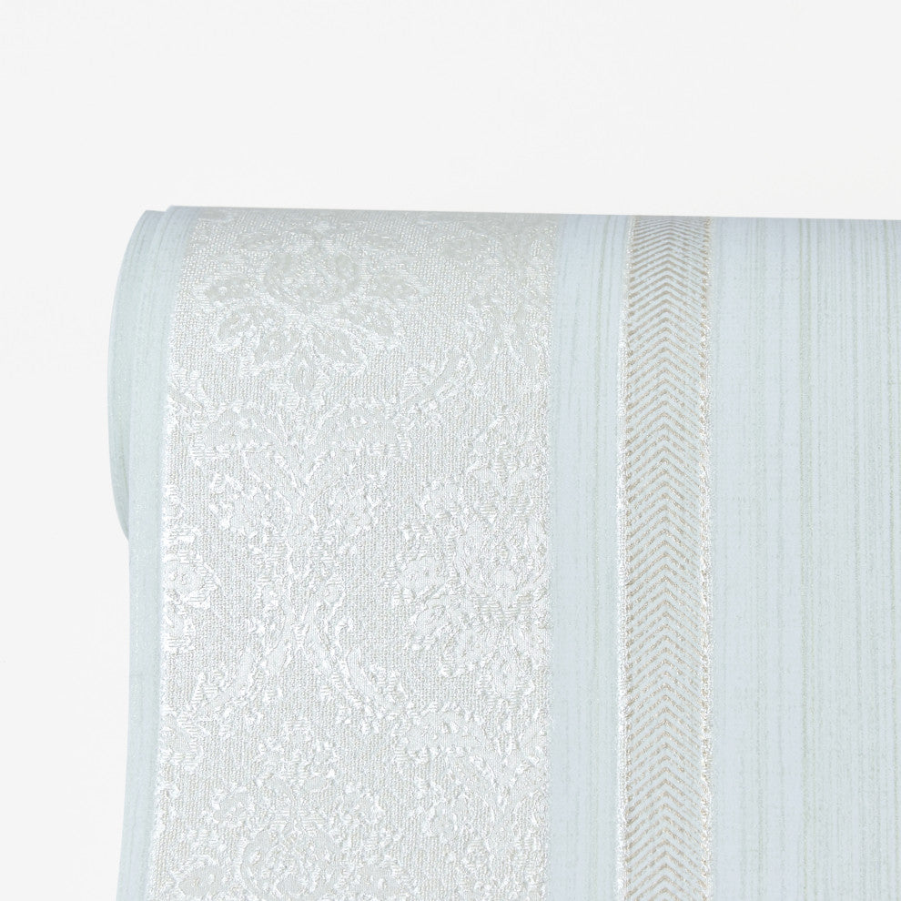 Mackenzie Mint Stripe Wallpaper Bolt