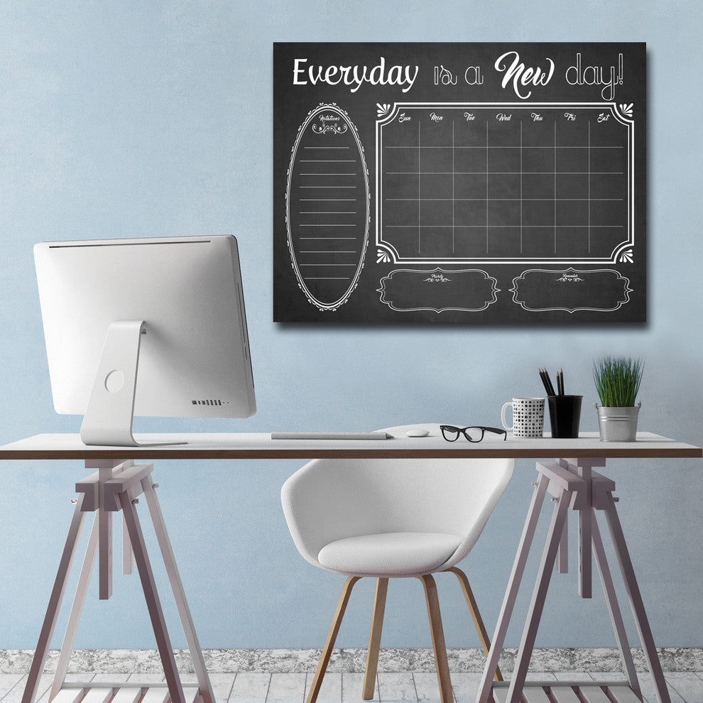 Ready2HangArt Shabby Chic Dry Erase Monthly Calendar on ArtPlexi, 30"x40"
