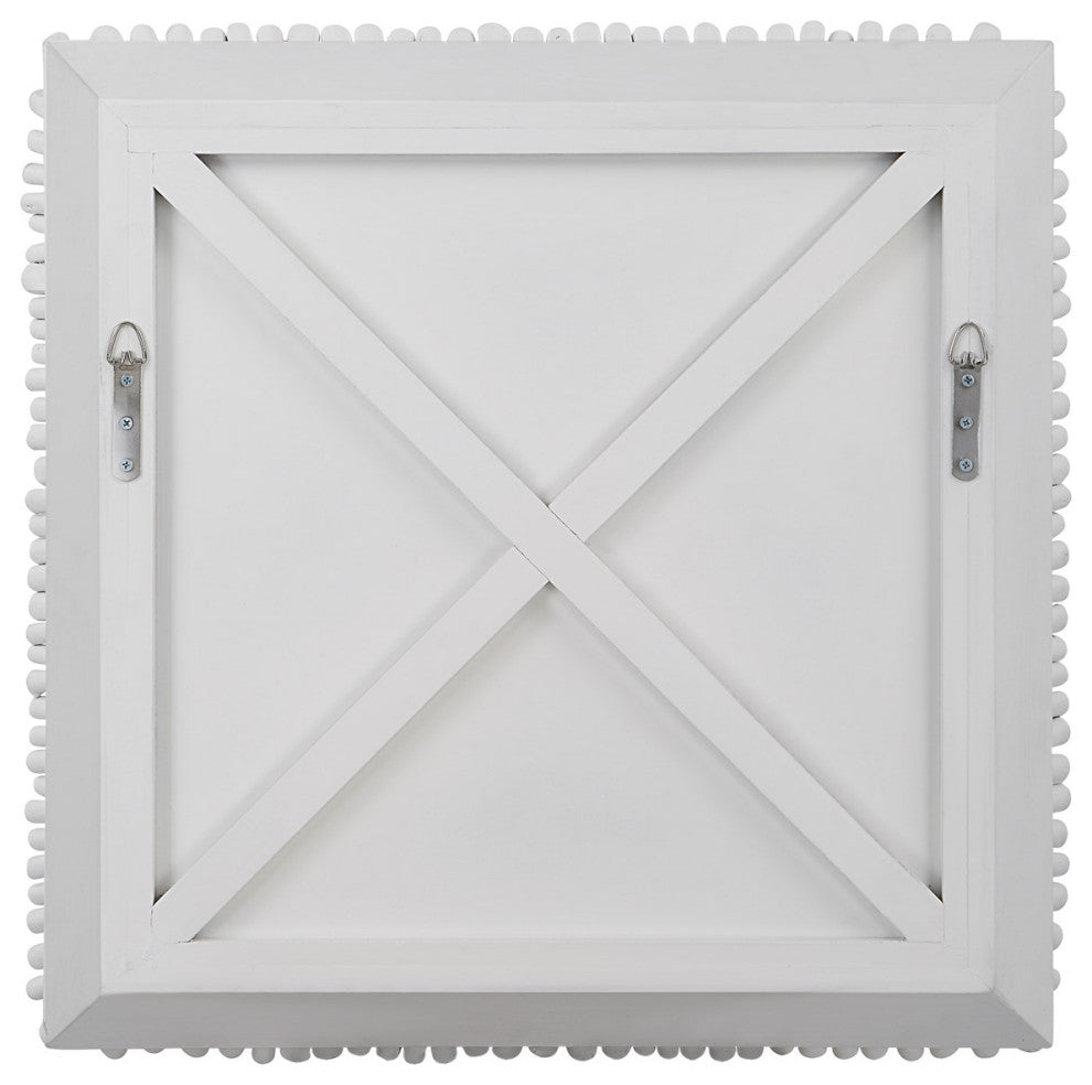 Uttermost Portside White Wood Wall Panel 04322